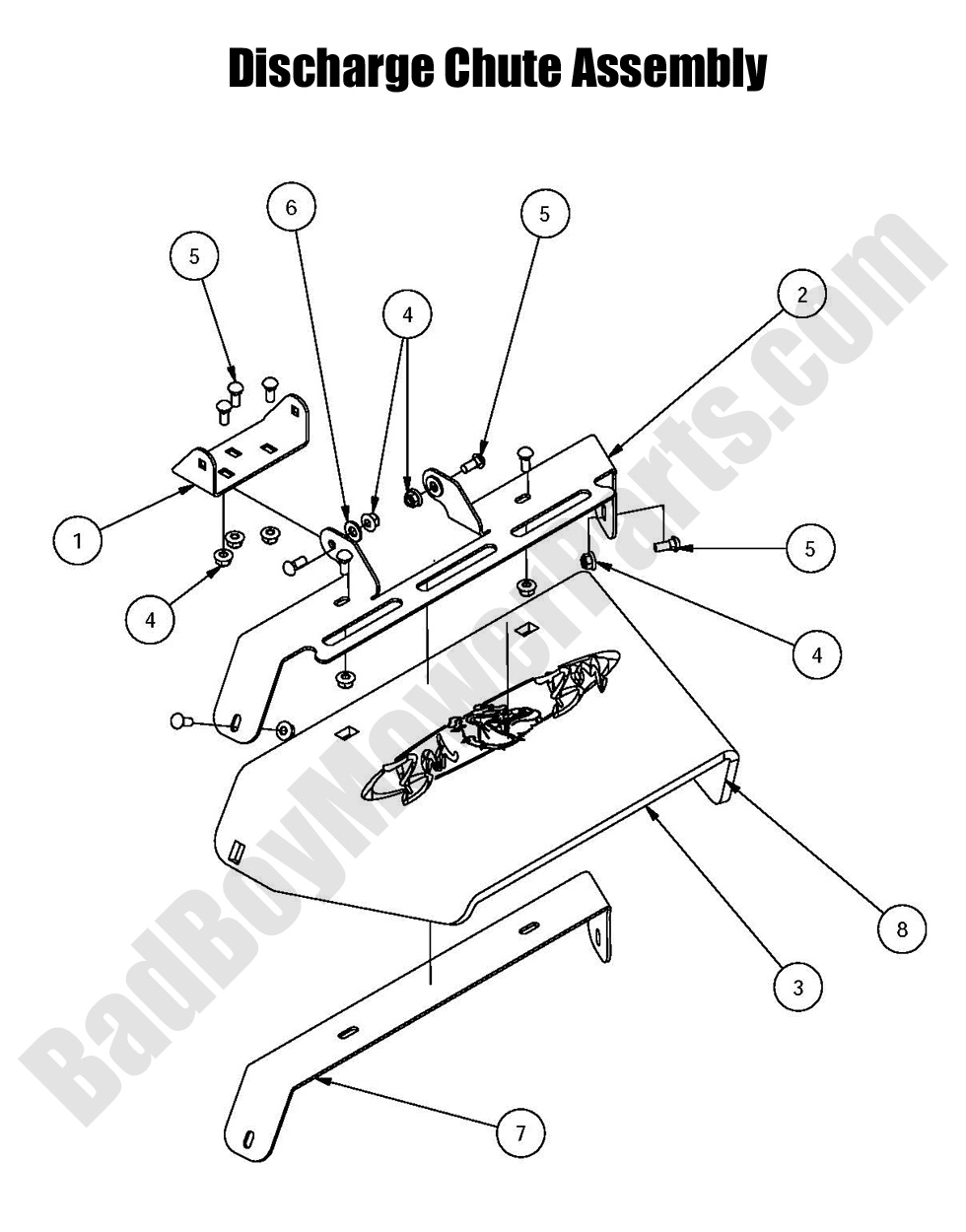 1358 - Bad Boy Mower Parts Lookup > 2016 > MZ Magnum > Discharge Chute Assembly